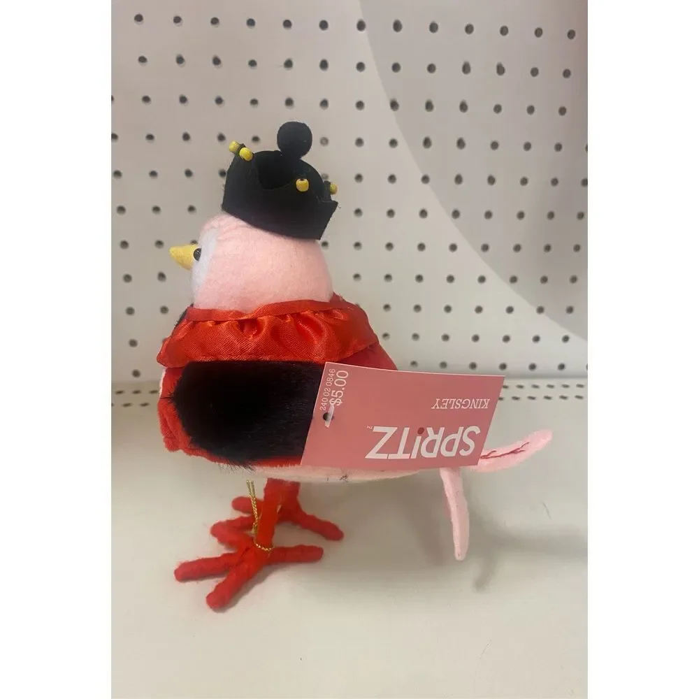 Target Valentine Fabric Feathery Friends Bird King of Hearts Spritz